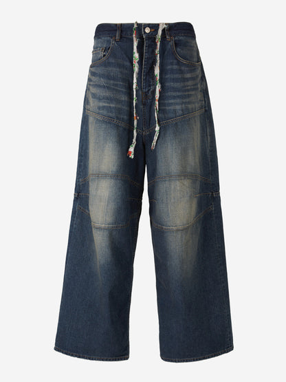 Outlet online Balenciaga Hombre Jeans Wide Leg color Azul Denim Oscuro sku 522-002767 01 - Foto 1