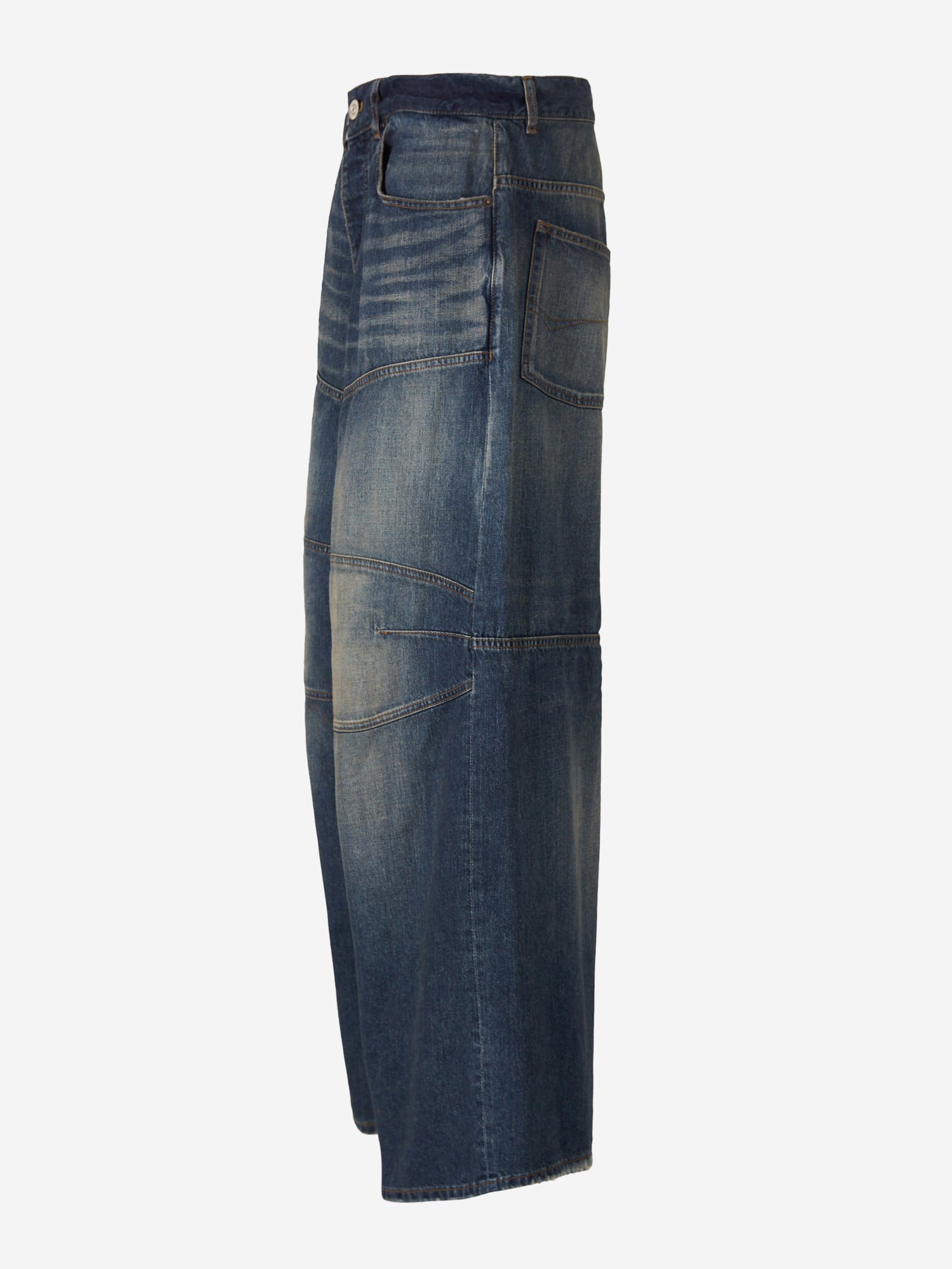 Outlet online Balenciaga Hombre Jeans Wide Leg color Azul Denim Oscuro sku 522-002767 01 - Foto 3