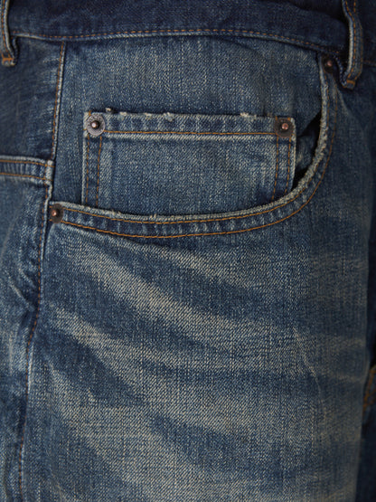 Outlet online Balenciaga Hombre Jeans Wide Leg color Azul Denim Oscuro sku 522-002767 01 - Foto 5