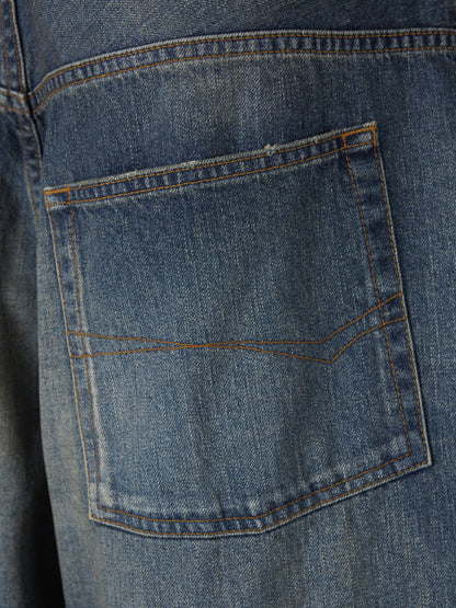 Outlet online Balenciaga Hombre Jeans Wide Leg color Azul Denim Oscuro sku 522-002767 01 - Foto 6