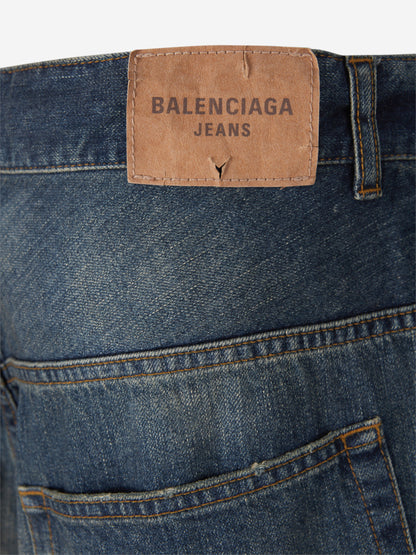 Outlet online Balenciaga Hombre Jeans Wide Leg color Azul Denim Oscuro sku 522-002767 01 - Foto 7