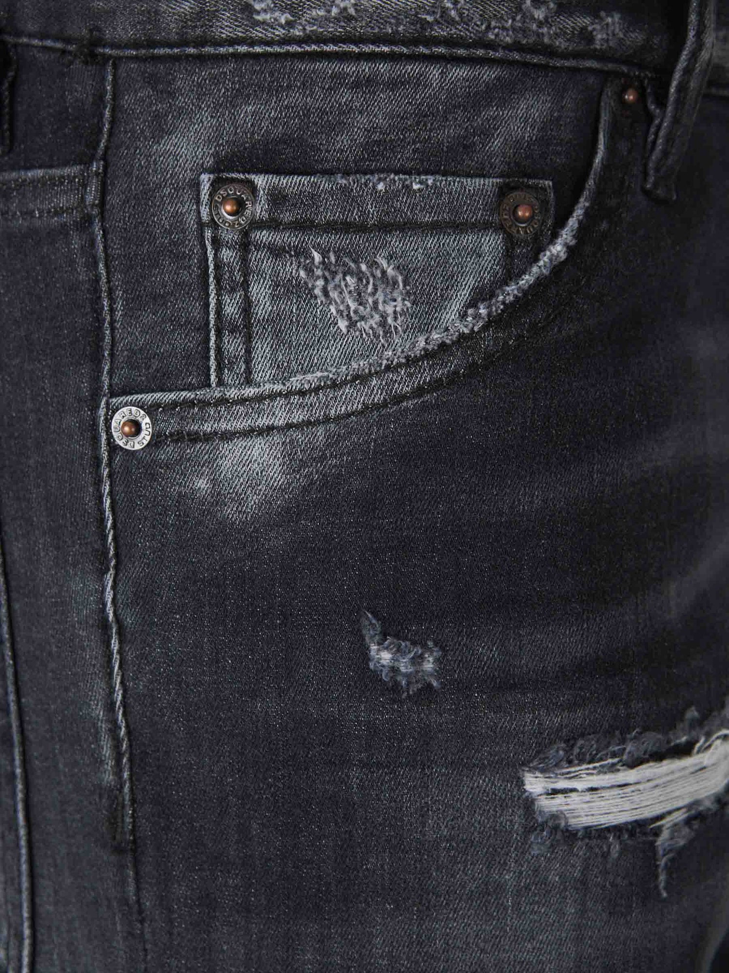 Outlet online Dsquared2 Hombre Jeans Straight Algodón color Azul Denim Oscuro sku 522-002791 01 - Foto 3