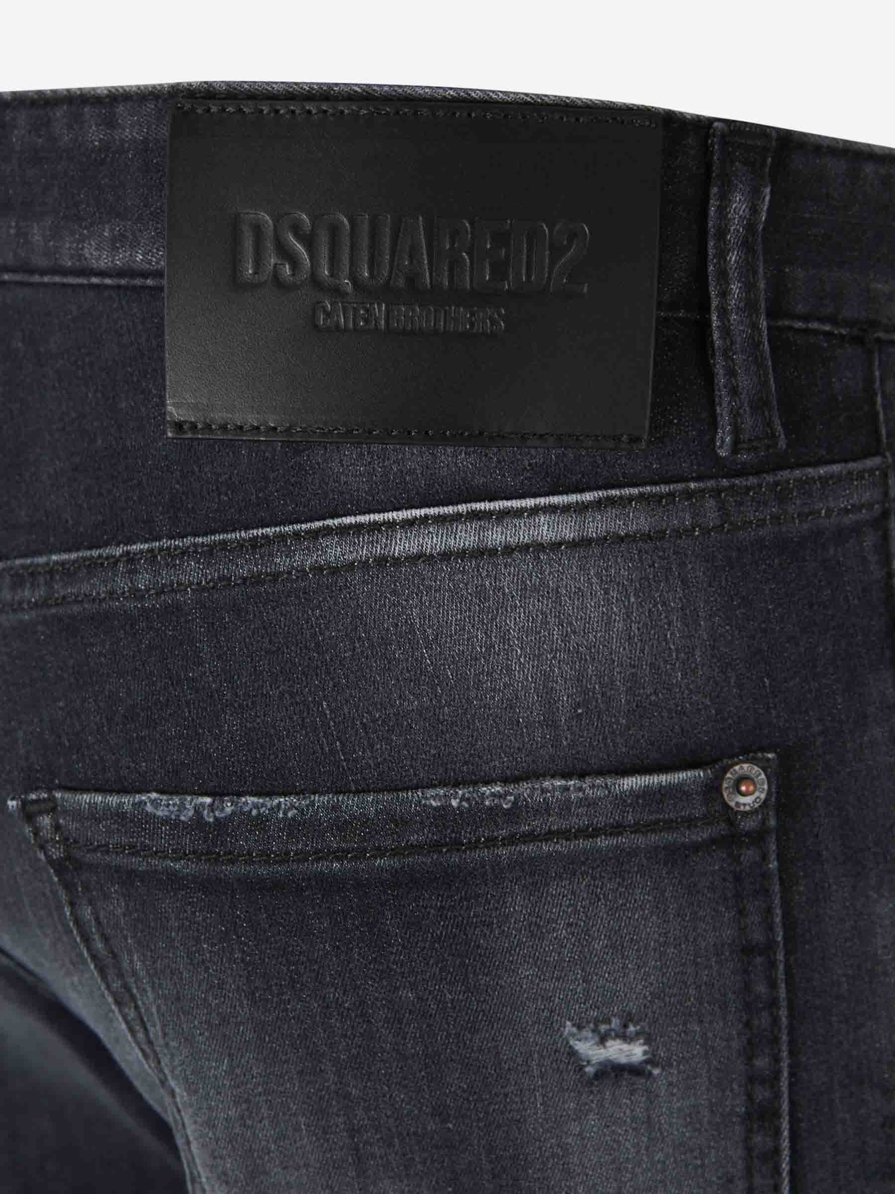 Outlet online Dsquared2 Hombre Jeans Straight Algodón color Azul Denim Oscuro sku 522-002791 01 - Foto 5