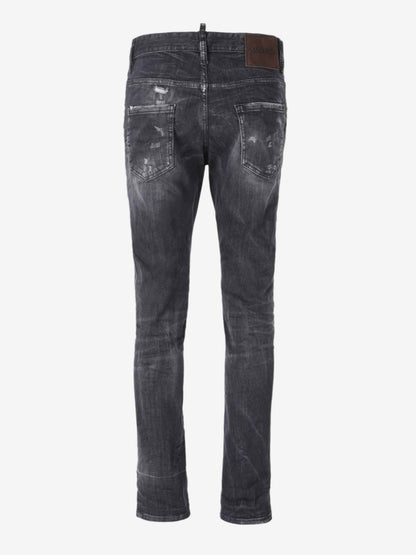 Outlet online Dsquared2 Hombre Jeans Slim Skater color Negro sku 522-002804 01 - Foto 3