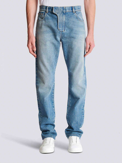 Balmain Hombre Barcelona Jeans Straight Denim color Azul sku 522-002807 01 - Foto 4