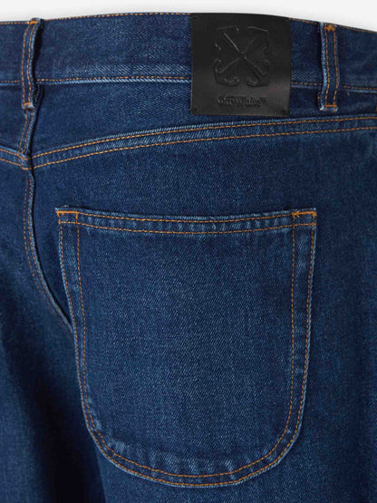 Off-White Hombre Barcelona Jeans Anchos Logo color Azul sku 522-002845 01 - Foto 4