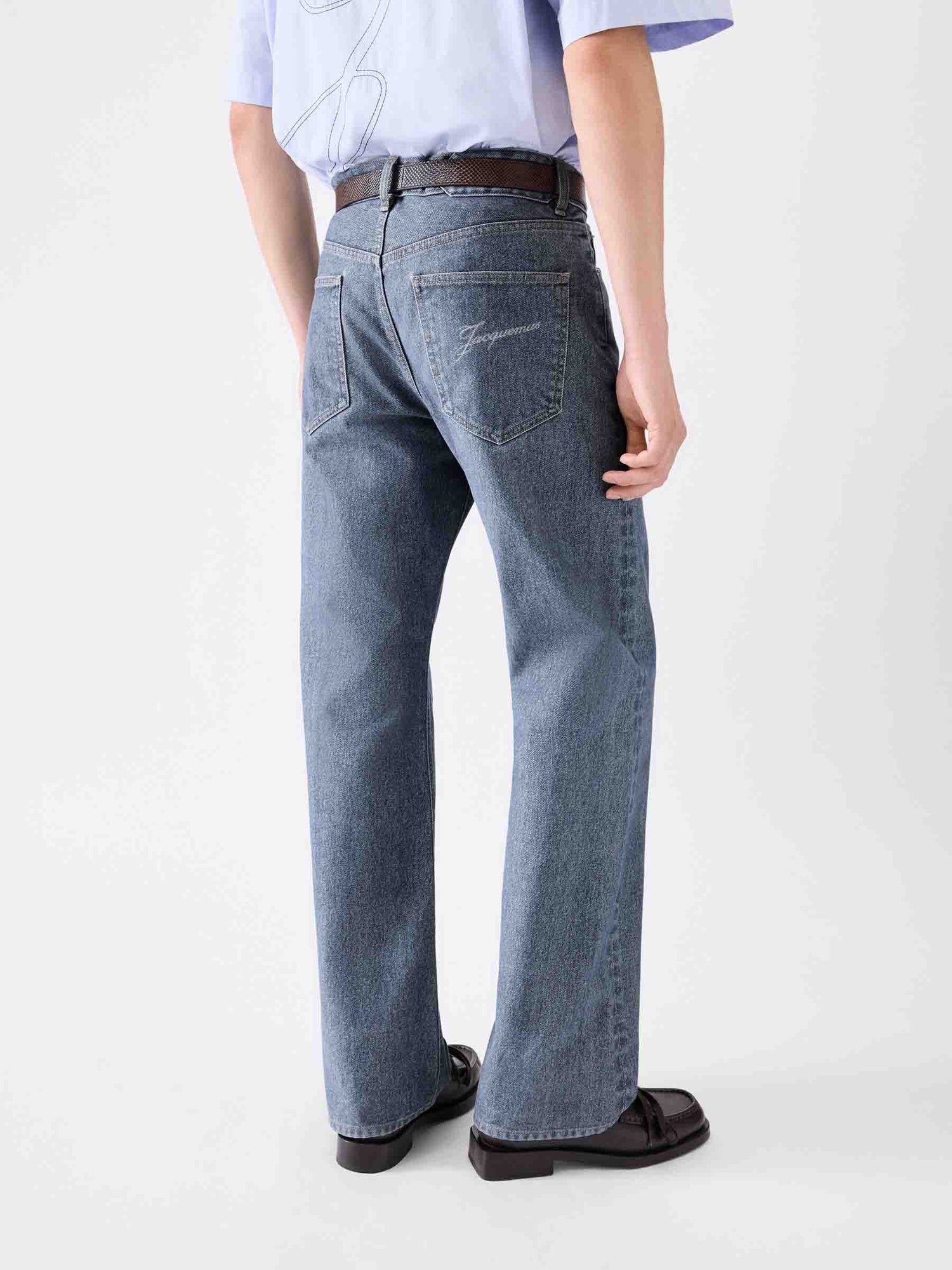 Outlet online Jacquemus Hombre Jeans Rectos de-Nîmes color Azul Denim sku 522-002858 01 - Foto 3