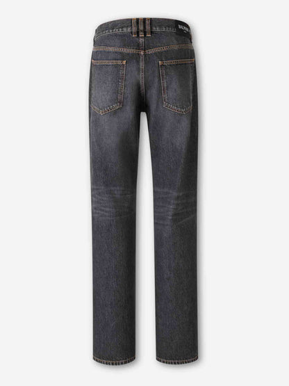 Outlet online Balmain Hombre Jeans Rectos Algodón color Gris Antracita sku 522-002869 01 - Foto 2