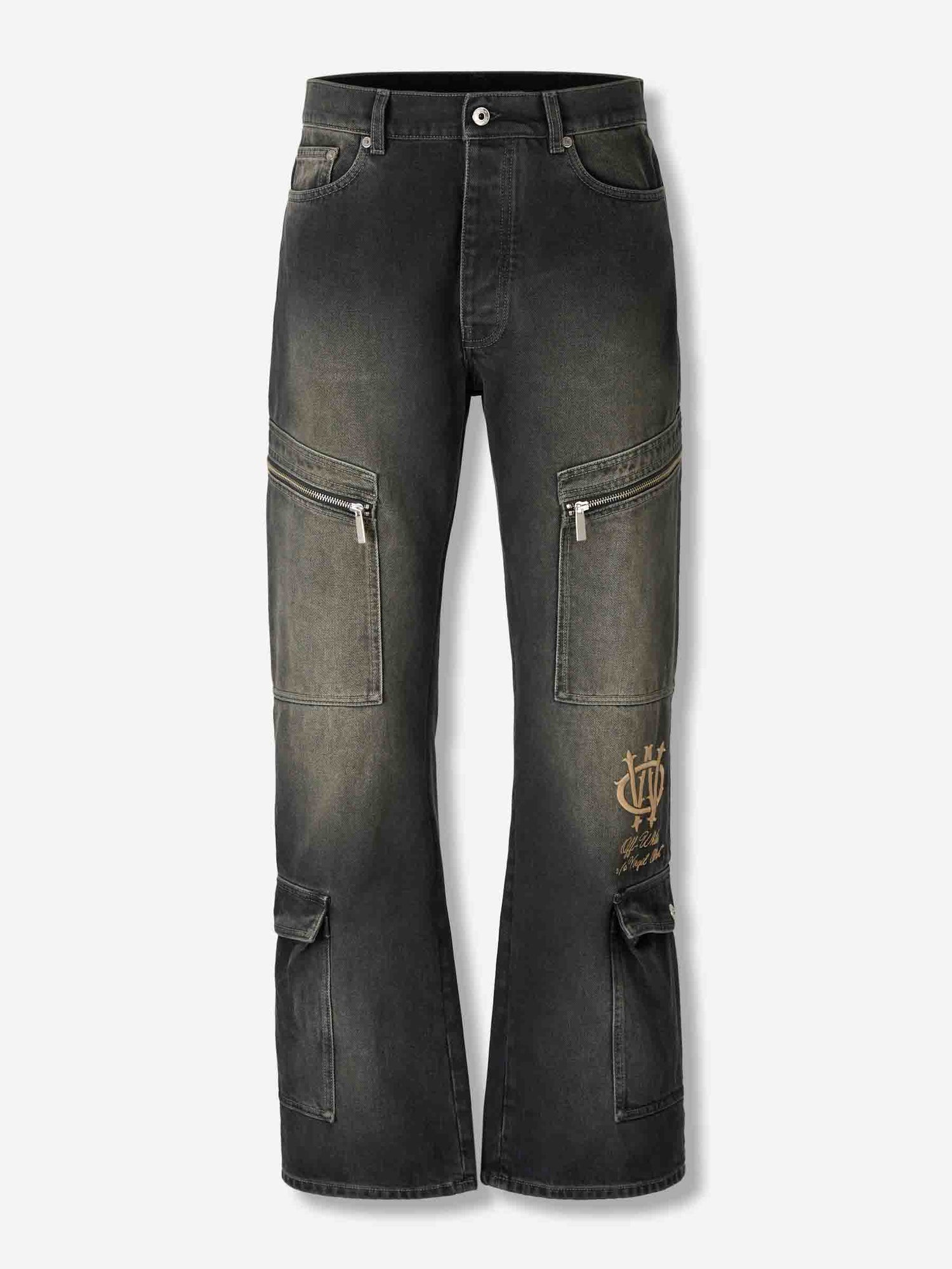 Outlet online Off-White Hombre Jeans Acampanados Logo color Gris Antracita sku 522-002880 01 - Foto 1
