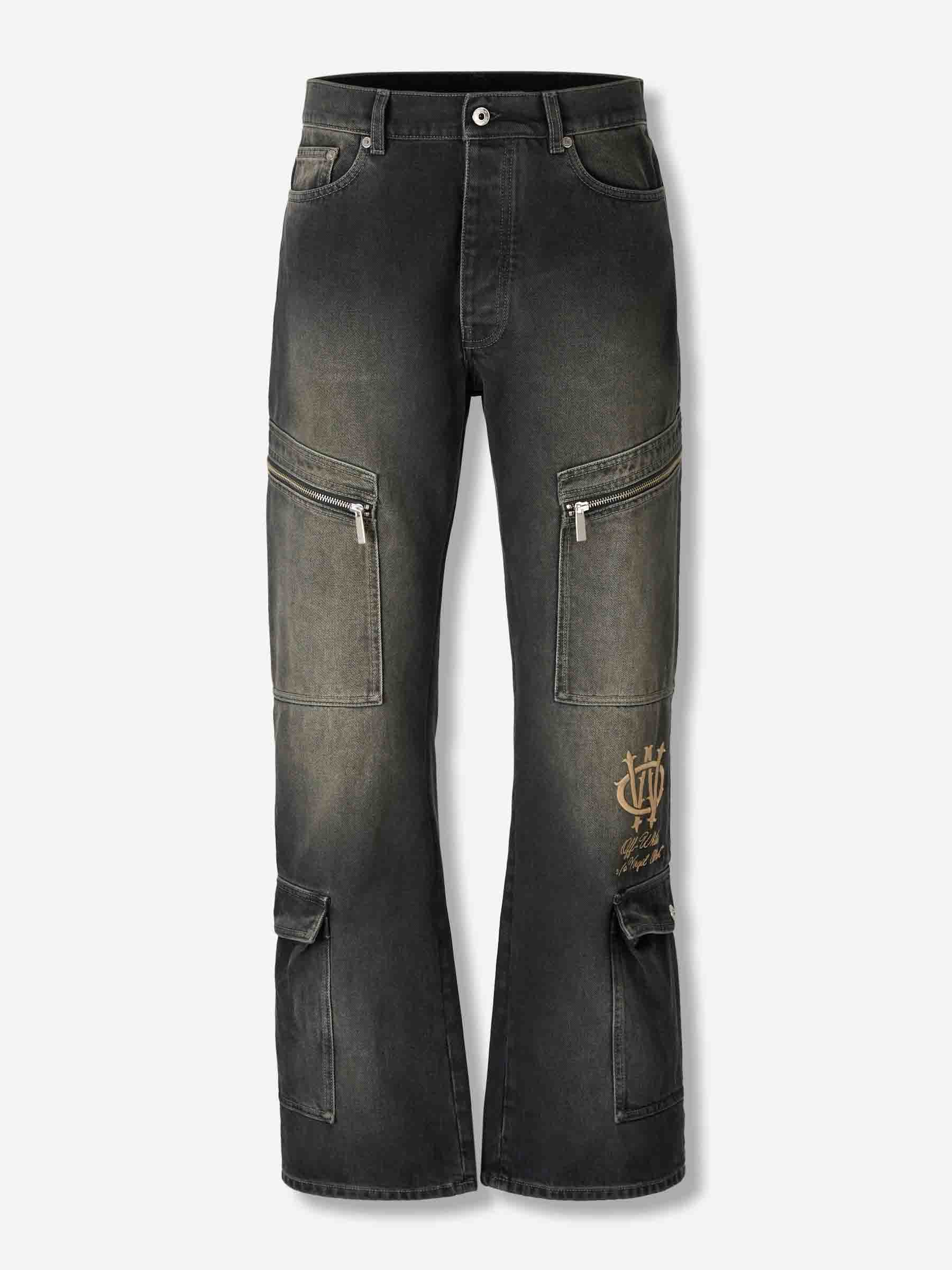 Outlet online Off-White Hombre Jeans Acampanados Logo color Gris Antracita sku 522-002880 01 - Foto 1