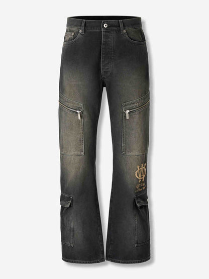 Outlet online Off-White Hombre Jeans Acampanados Logo color Gris Antracita sku 522-002880 01 - Foto 1