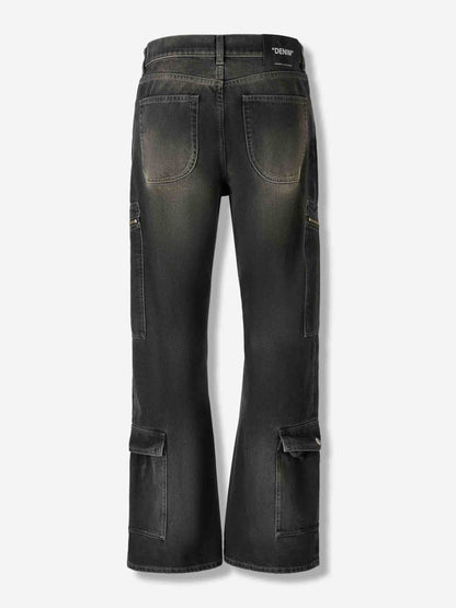 Outlet online Off-White Hombre Jeans Acampanados Logo color Gris Antracita sku 522-002880 01 - Foto 3