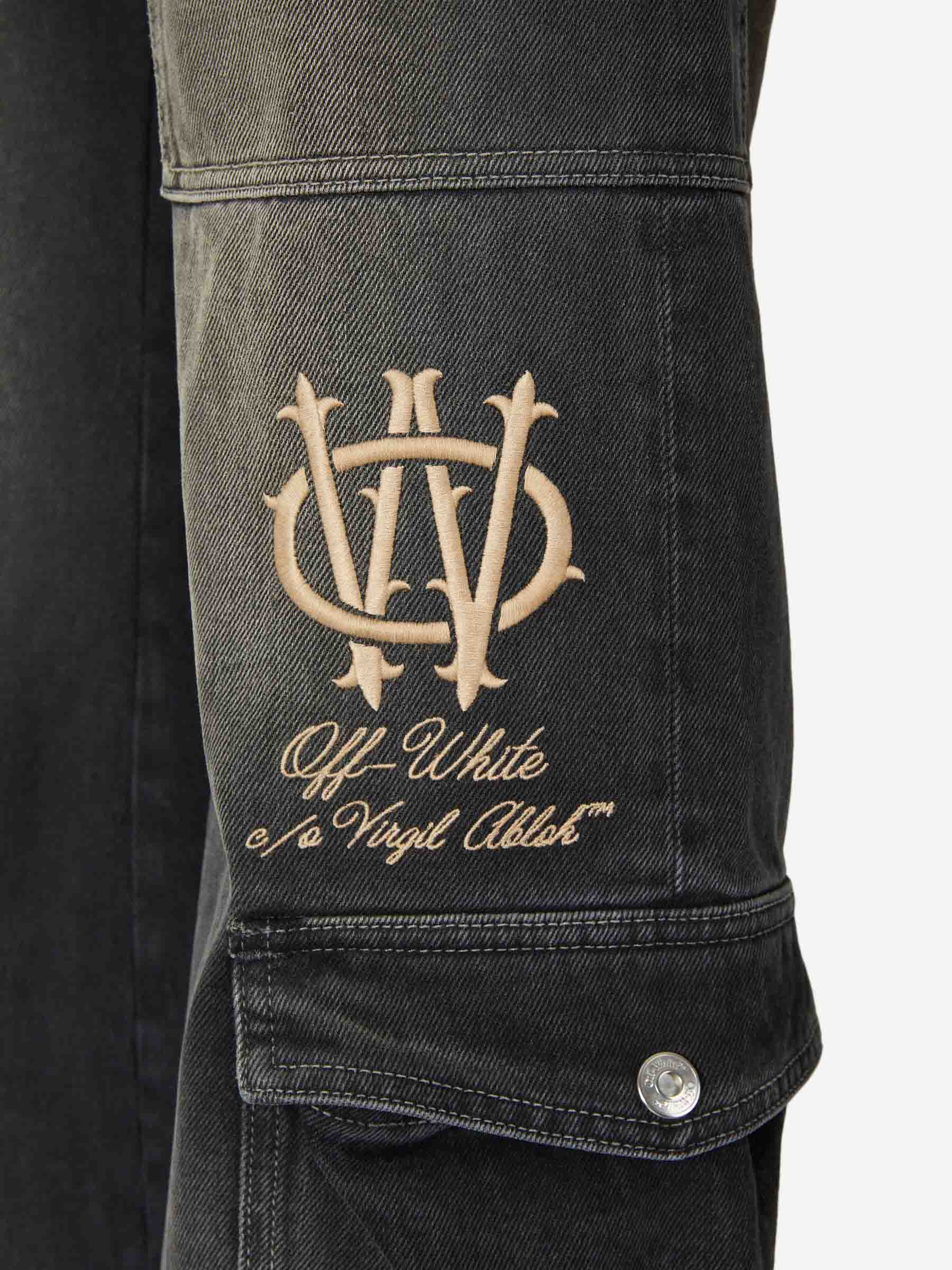 Outlet online Off-White Hombre Jeans Acampanados Logo color Gris Antracita sku 522-002880 01 - Foto 5