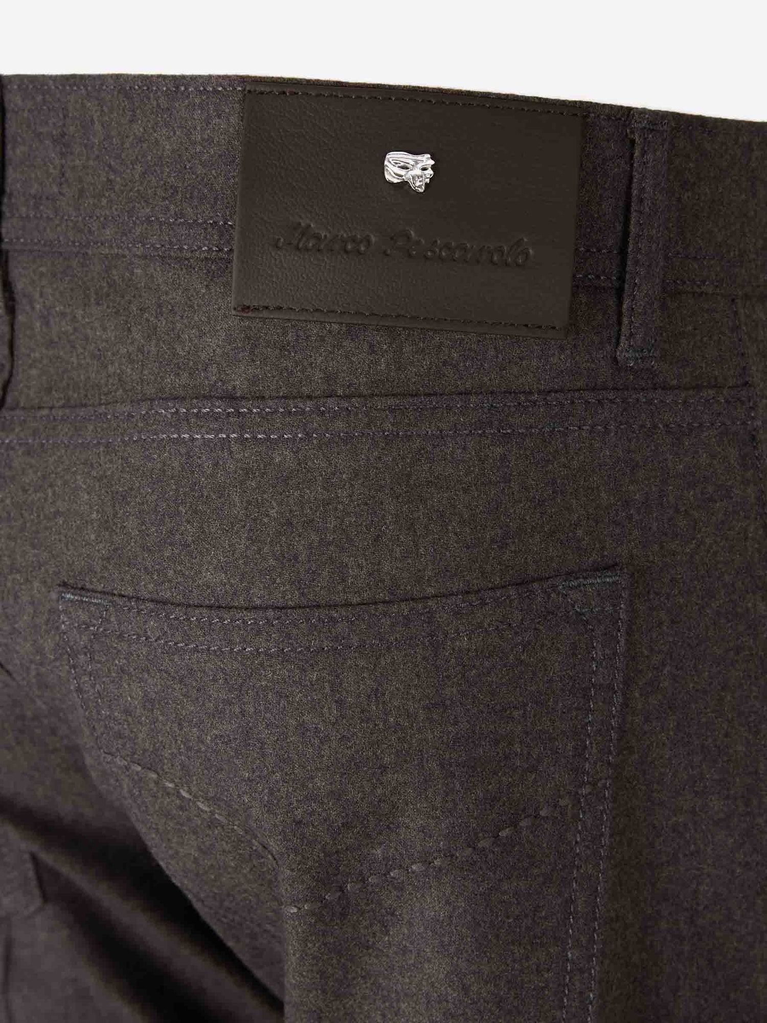Outlet online Marco Pescarolo Hombre Pantalones Vestir Rectos color Marrón Oscuro sku 522-002887 04 - Foto 4