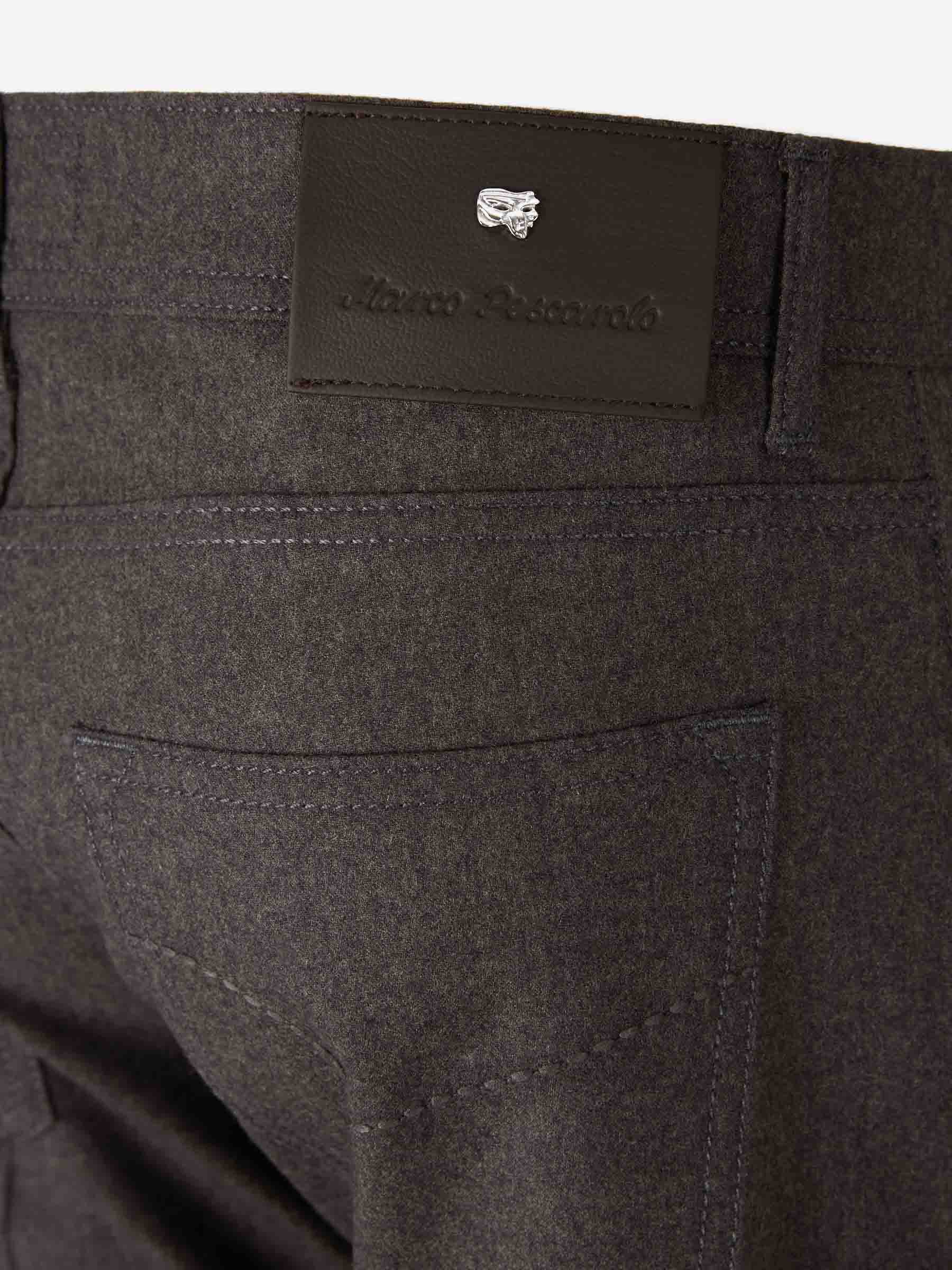 Outlet online Marco Pescarolo Hombre Pantalones Vestir Rectos color Marrón Oscuro sku 522-002887 04 - Foto 4