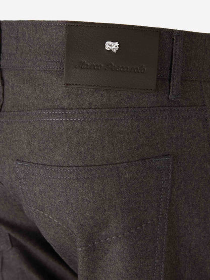 Outlet online Marco Pescarolo Hombre Pantalones Vestir Rectos color Marrón Oscuro sku 522-002887 04 - Foto 4