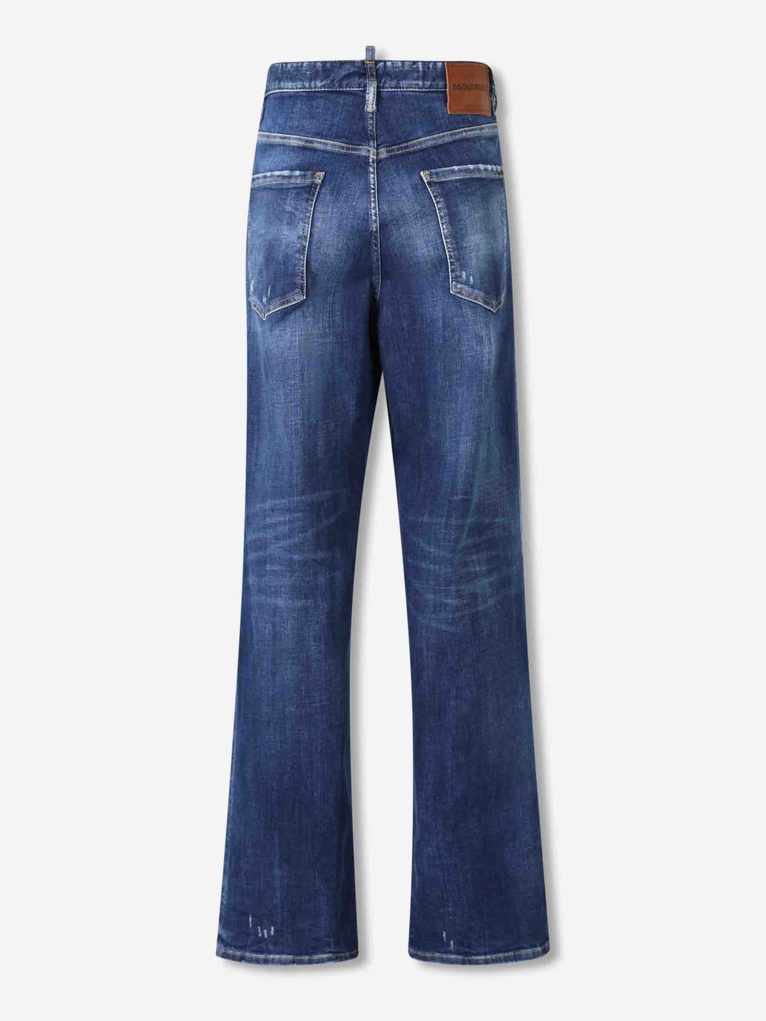 Outlet online Dsquared2 Hombre Jeans Rectos Desegastados color Azul Denim Oscuro sku 522-002908 01 - Foto 2