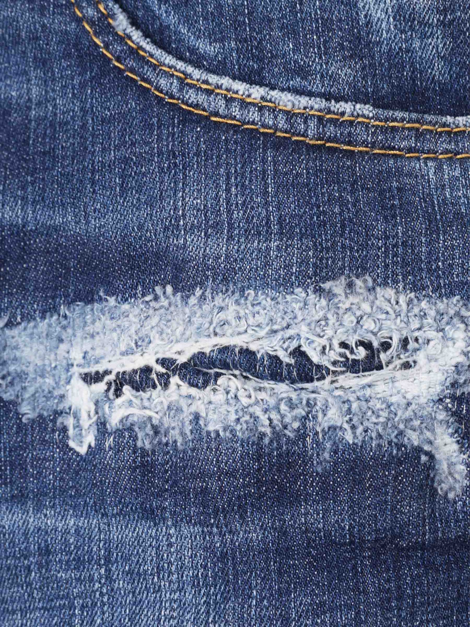 Outlet online Dsquared2 Hombre Jeans Rectos Desegastados color Azul Denim Oscuro sku 522-002908 01 - Foto 4