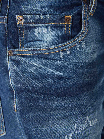 Outlet online Dsquared2 Hombre Jeans Doble Cintura color Azul Denim Oscuro sku 522-002918 01 - Foto 3