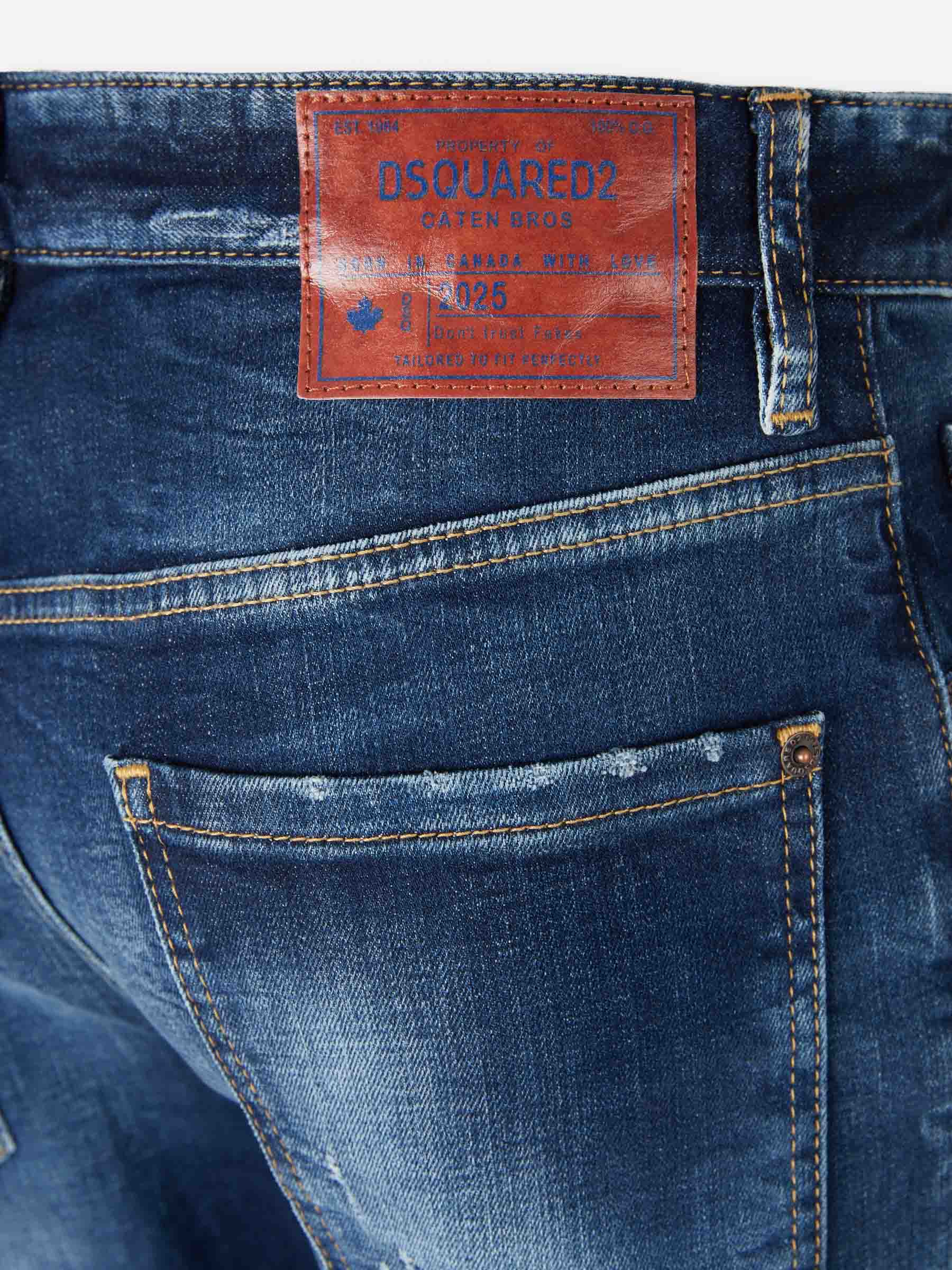 Outlet online Dsquared2 Hombre Jeans Doble Cintura color Azul Denim Oscuro sku 522-002918 01 - Foto 5