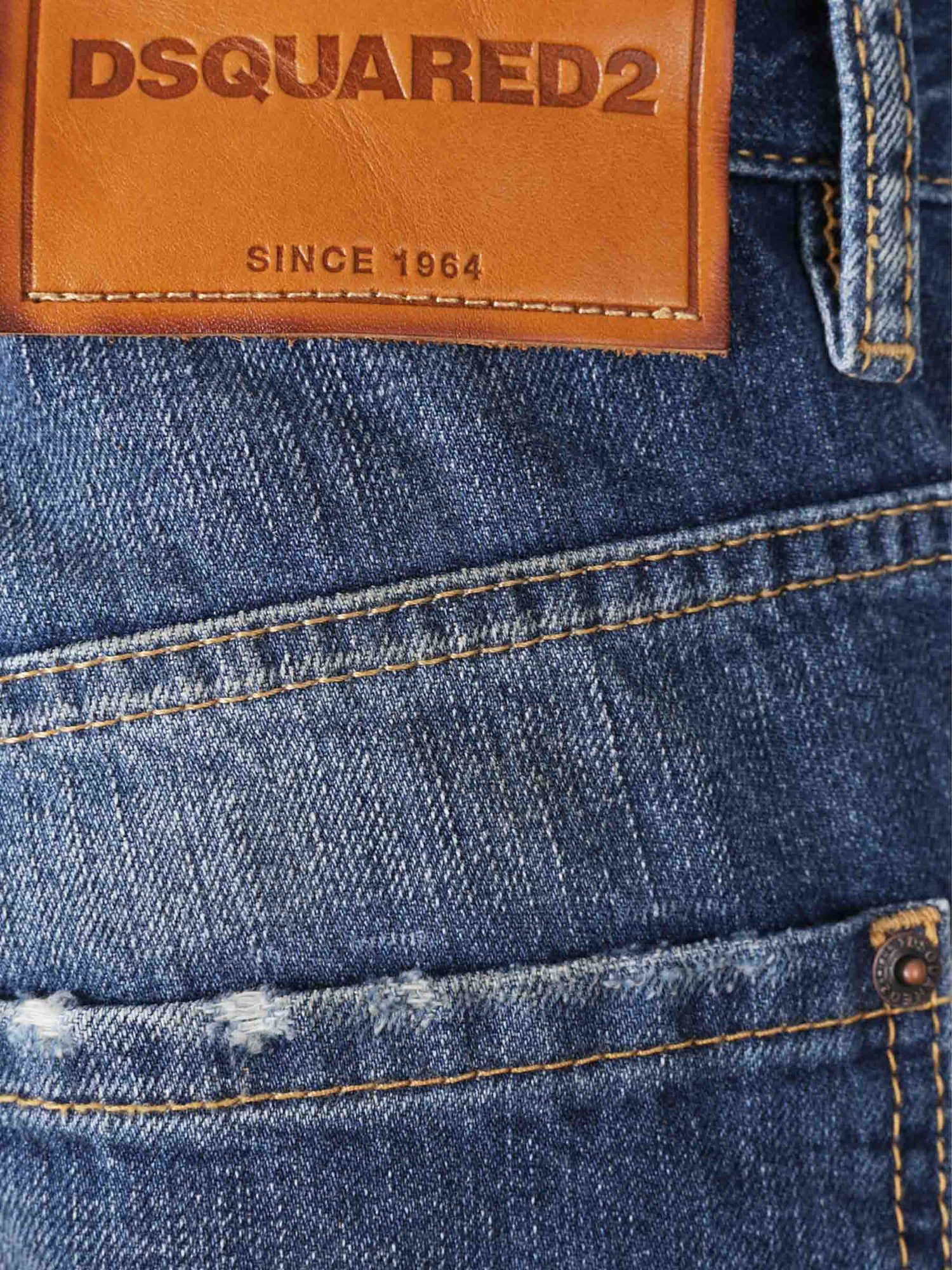 Outlet online Dsquared2 Hombre Jeans Slim Fit color Azul Denim sku 522-002924 01 - Foto 3