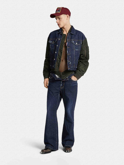 Outlet online Dsquared2 Hombre Jeans Anchos Doble color Azul Denim Oscuro sku 522-002925 01 - Foto 2