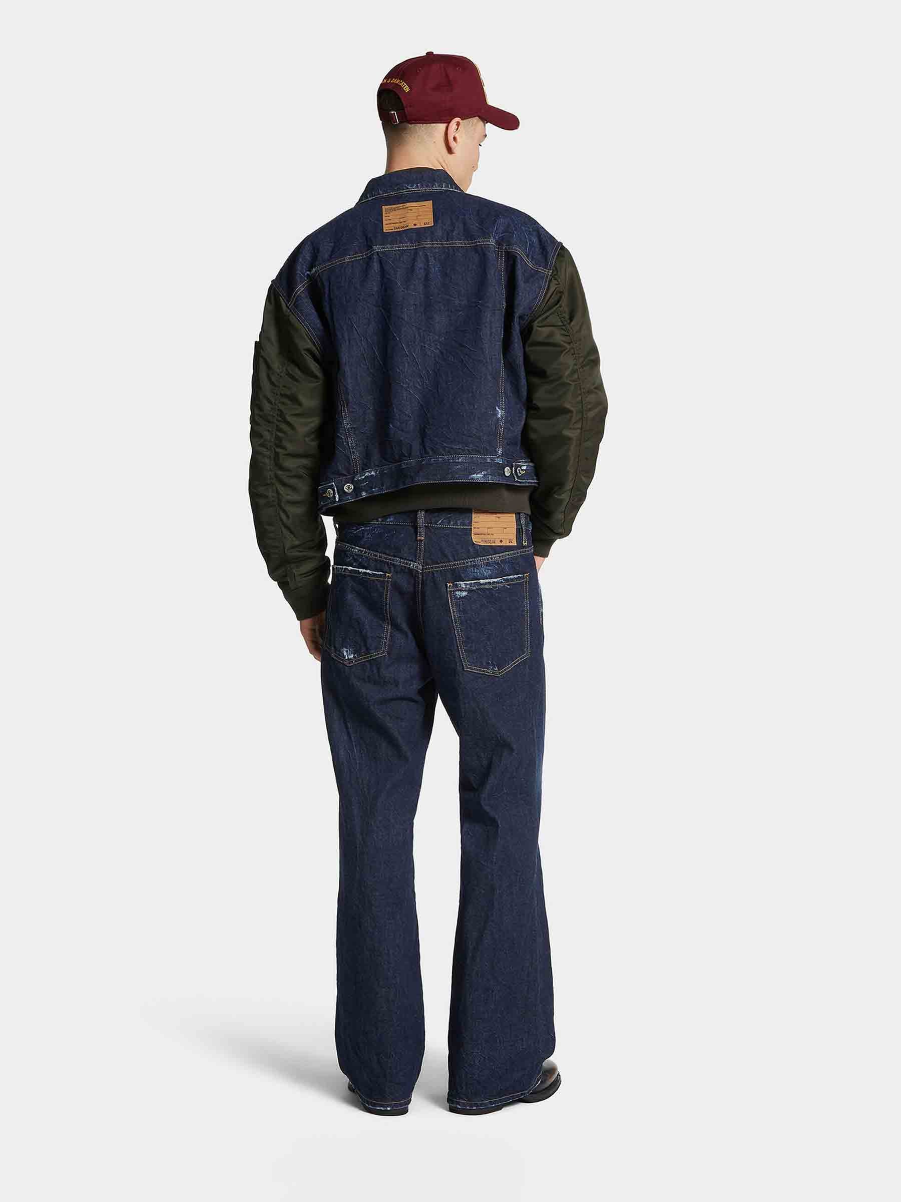 Outlet online Dsquared2 Hombre Jeans Anchos Doble color Azul Denim Oscuro sku 522-002925 01 - Foto 5
