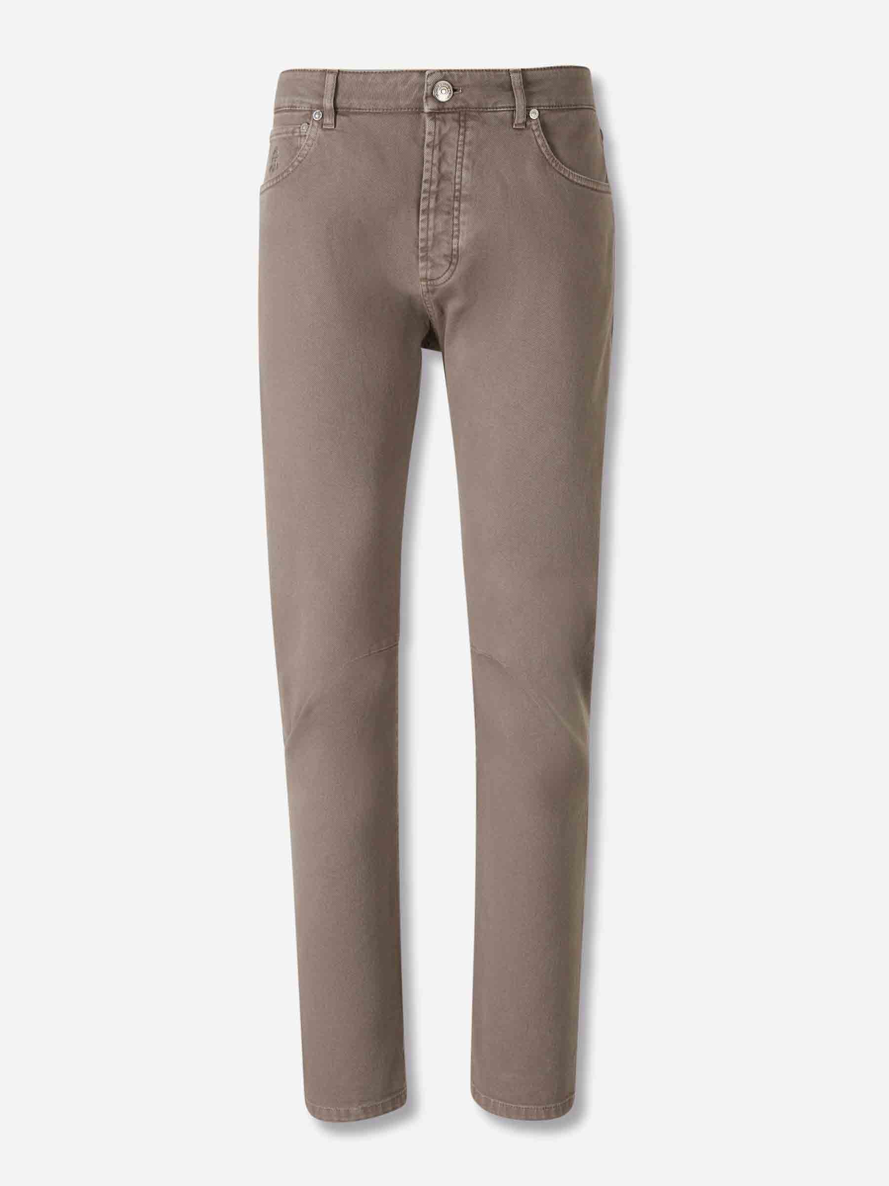 Outlet online Brunello Cucinelli Hombre Jeans Rectos Algodón color Camel sku 522-002943 01 - Foto 1