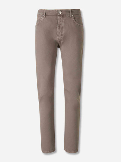 Outlet online Brunello Cucinelli Hombre Jeans Rectos Algodón color Camel sku 522-002943 01 - Foto 1