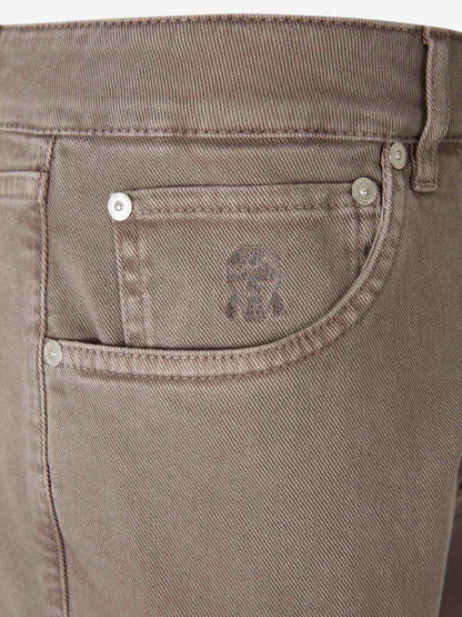 Outlet online Brunello Cucinelli Hombre Jeans Rectos Algodón color Camel sku 522-002943 01 - Foto 3