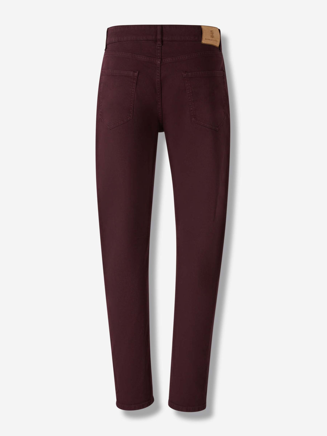 Outlet online Brunello Cucinelli Hombre Jeans Rectos Algodón color Burdeos sku 522-002943 02 - Foto 2