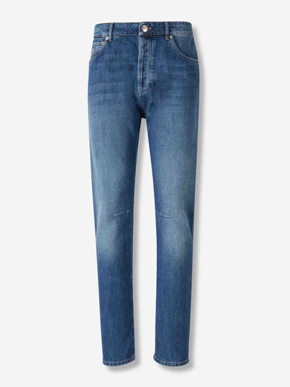 Outlet online Brunello Cucinelli Hombre Jeans Rectos Leisure color Azul Denim sku 522-002944 01 - Foto 1