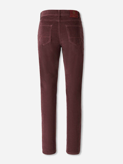 Outlet online Richard J. Brown Hombre Pantalones Pana Algodón color Burdeos sku 522-002947 04 - Foto 2