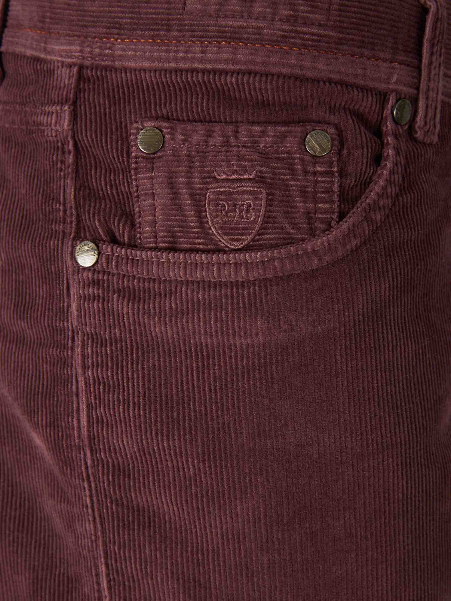 Outlet online Richard J. Brown Hombre Pantalones Pana Algodón color Burdeos sku 522-002947 04 - Foto 3