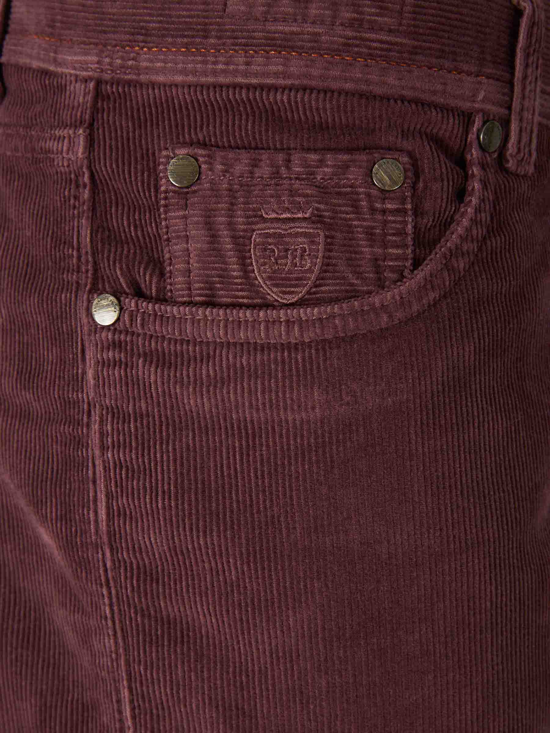 Outlet online Richard J. Brown Hombre Pantalones Pana Algodón color Burdeos sku 522-002947 04 - Foto 3