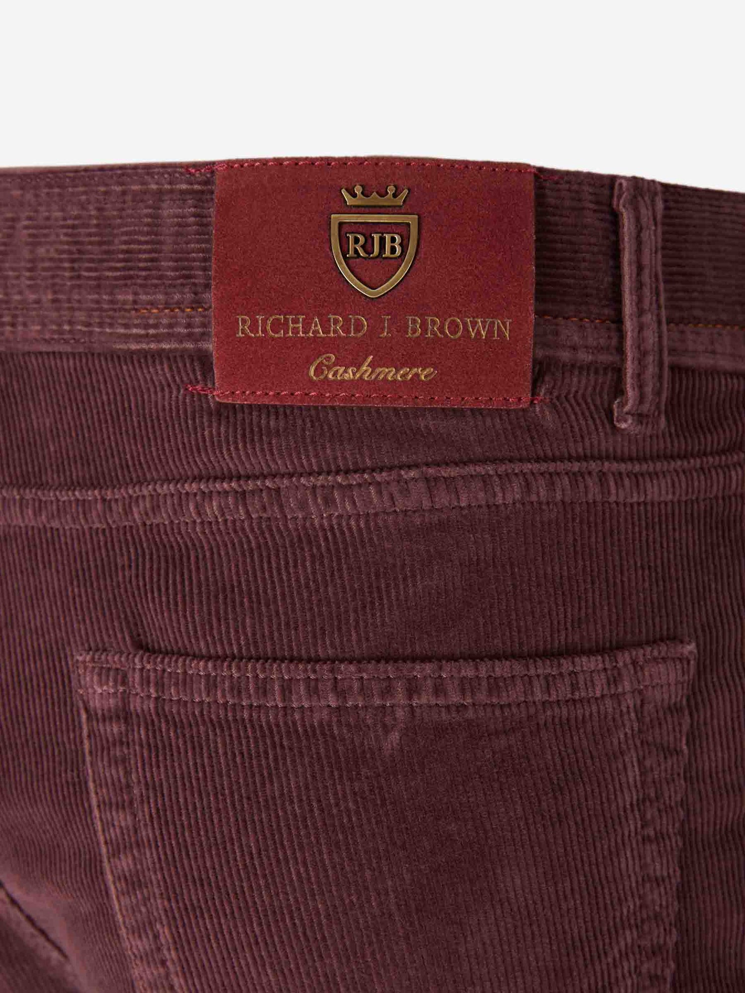 Outlet online Richard J. Brown Hombre Pantalones Pana Algodón color Burdeos sku 522-002947 04 - Foto 4