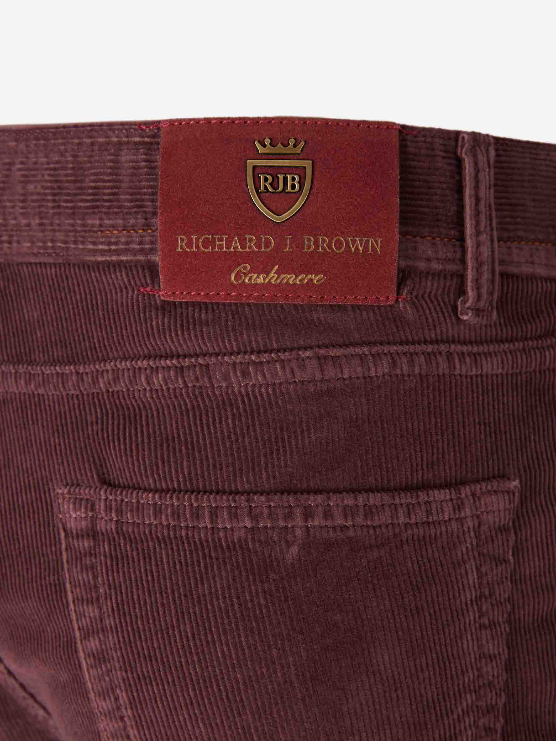 Outlet online Richard J. Brown Hombre Pantalones Pana Algodón color Burdeos sku 522-002947 04 - Foto 4