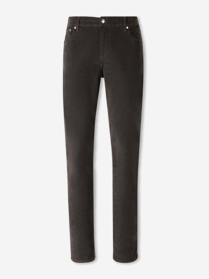 Outlet online Richard J. Brown Hombre Pantalones Slim Terciopelo color Marrón Oscuro sku 522-002948 01 - Foto 1