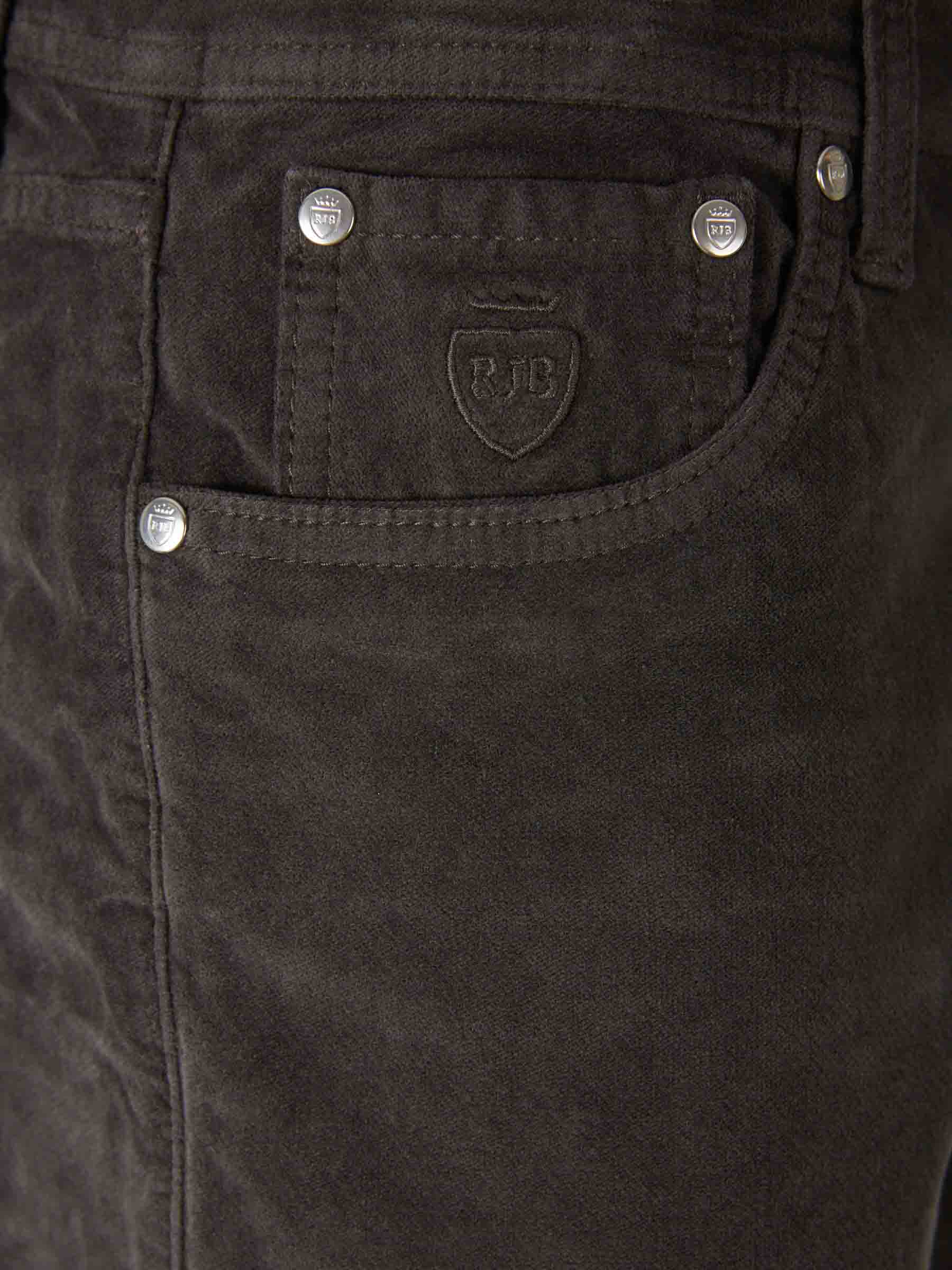 Outlet online Richard J. Brown Hombre Pantalones Slim Terciopelo color Marrón Oscuro sku 522-002948 01 - Foto 3