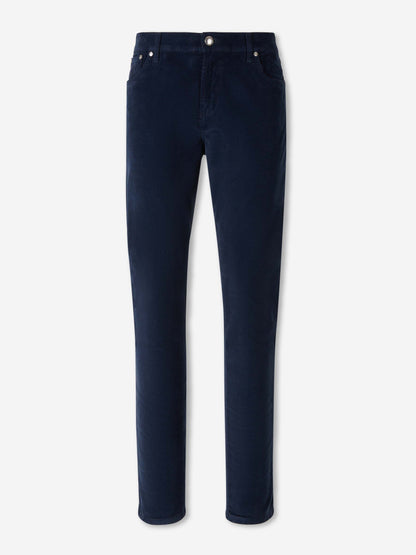 Outlet online Richard J. Brown Hombre Pantalones Slim Terciopelo color Azul Marino sku 522-002948 02 - Foto 1