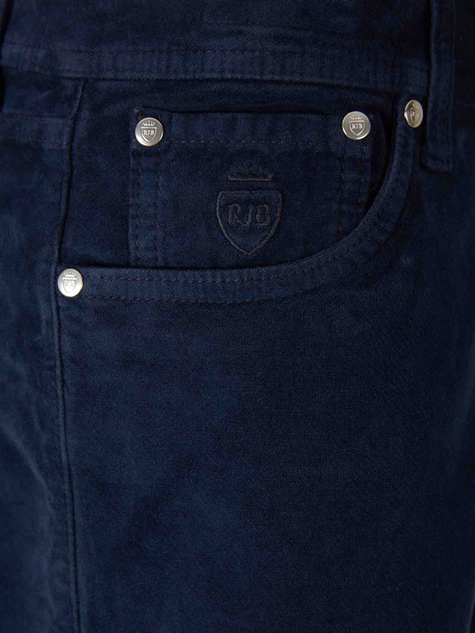 Outlet online Richard J. Brown Hombre Pantalones Slim Terciopelo color Azul Marino sku 522-002948 02 - Foto 3