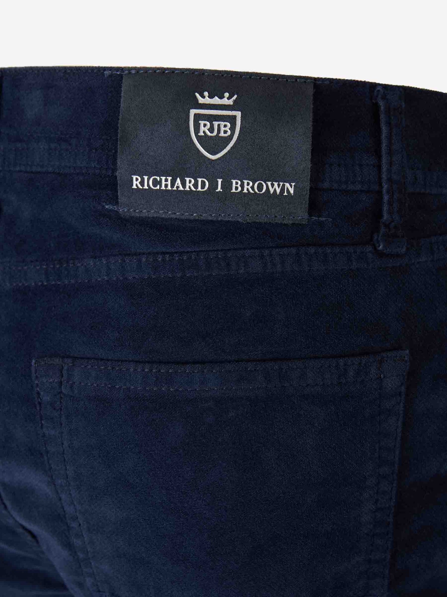 Outlet online Richard J. Brown Hombre Pantalones Slim Terciopelo color Azul Marino sku 522-002948 02 - Foto 4