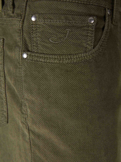 Outlet online Jacob Cohën Hombre Pantalones Slim Fit color Verde Oscuro sku 522-002960 02 - Foto 3