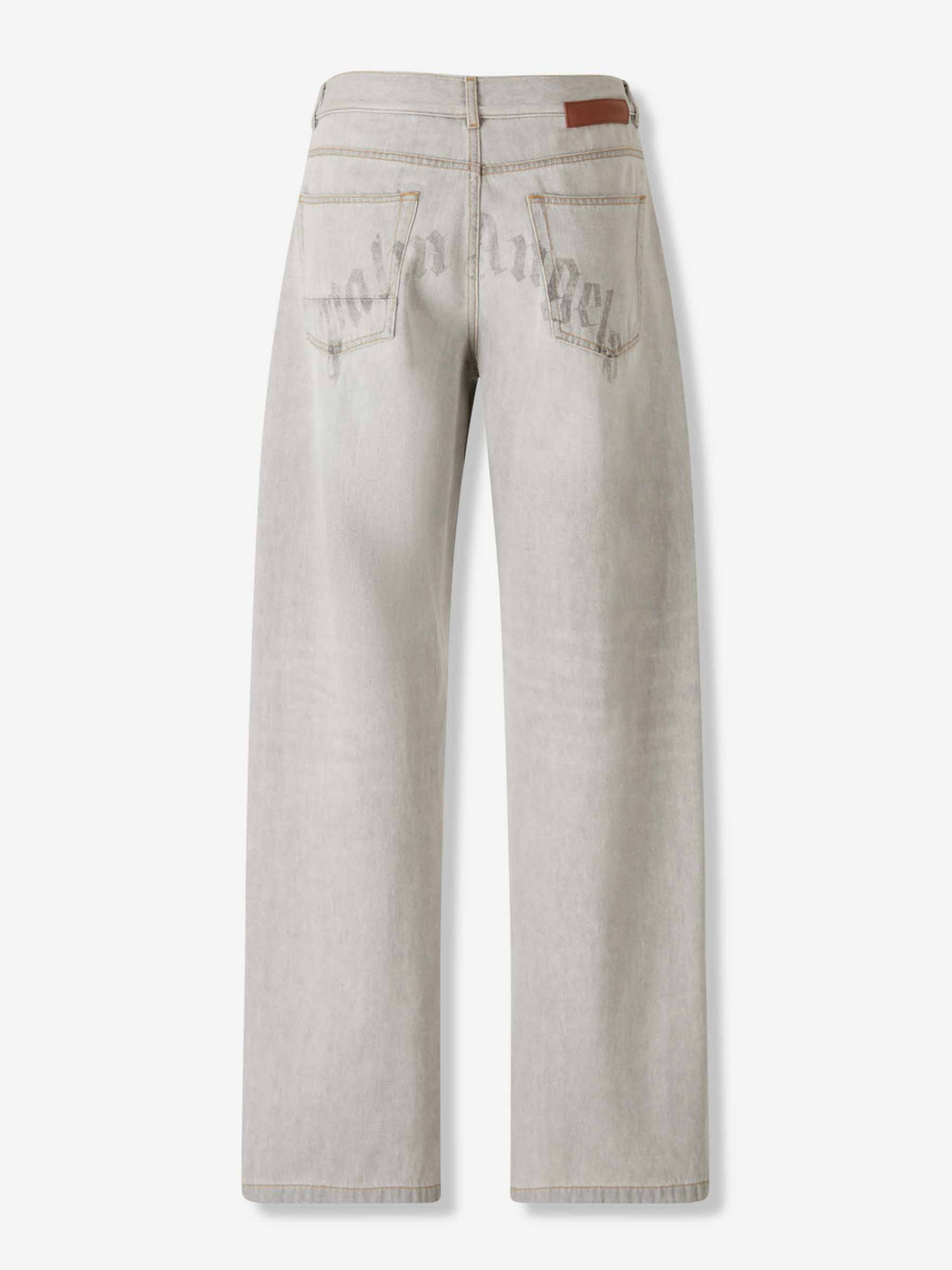 Outlet online Palm Angels Hombre Jeans Curved Logo Loose color Gris sku 522-002968 01 - Foto 2