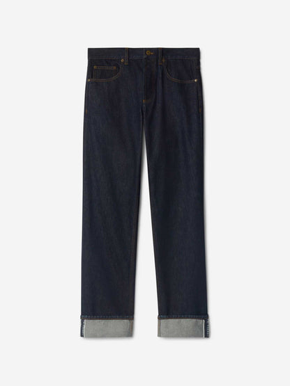 Outlet online Burberry Hombre Jeans Rectos Estándar color Azul Denim Oscuro sku 522-002976 01 - Foto 1