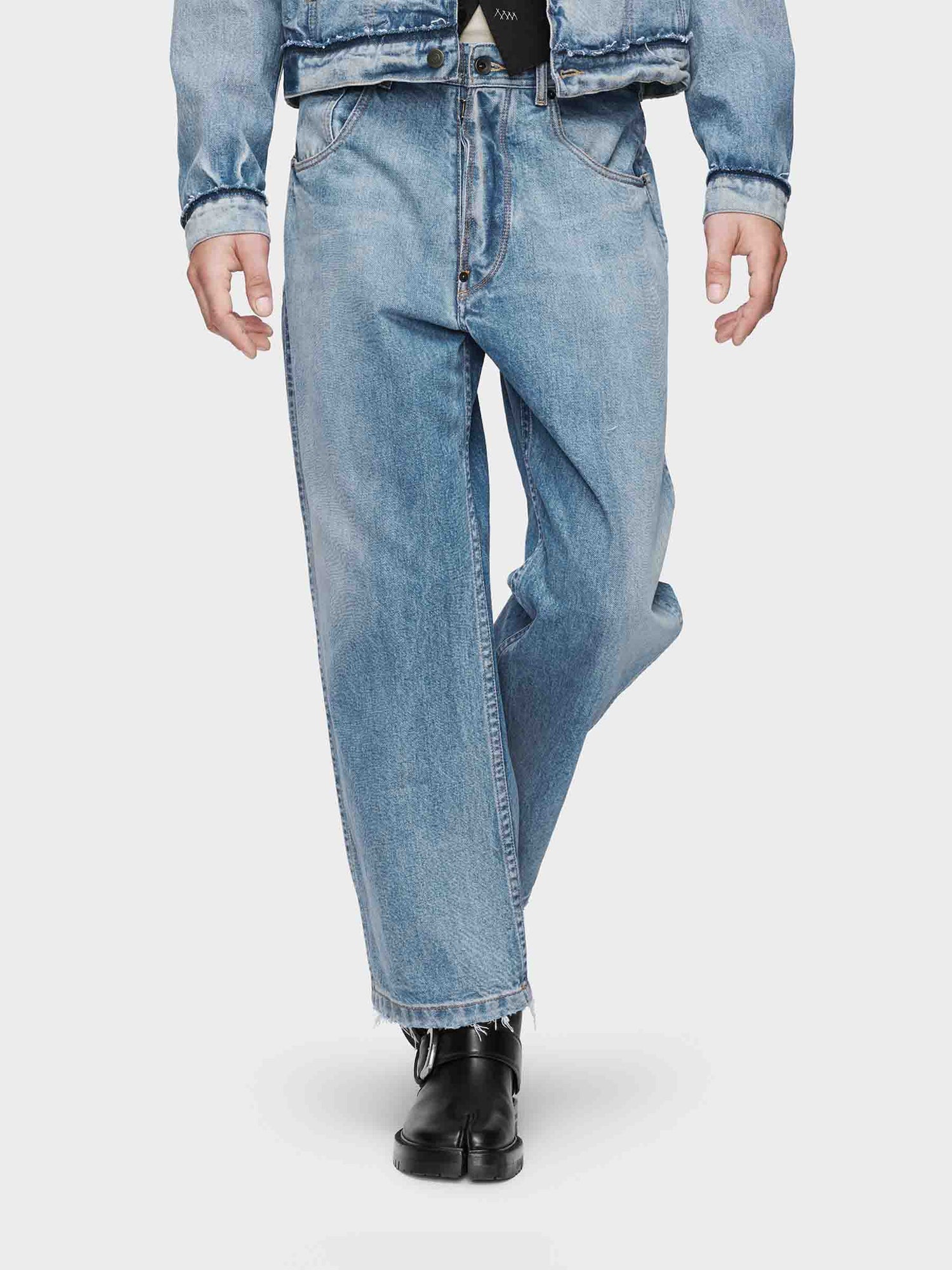 Outlet online Maison Margiela Hombre Jeans Rectos Cropped color Azul Denim sku 522-002980 01 - Foto 2