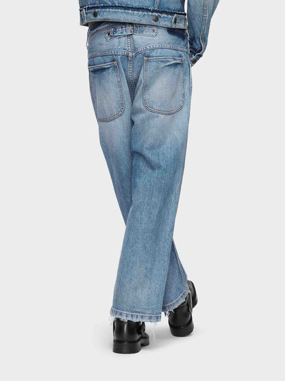 Outlet online Maison Margiela Hombre Jeans Rectos Cropped color Azul Denim sku 522-002980 01 - Foto 4