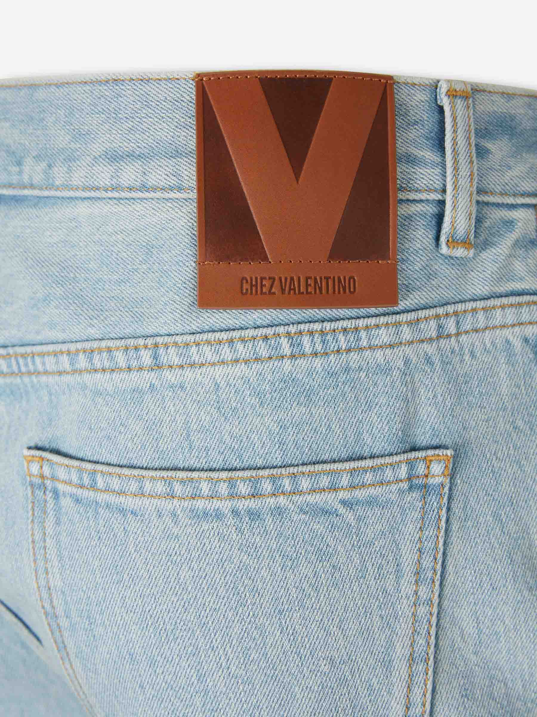 Outlet online Valentino Hombre Jeans Flared Algodón color Azul Denim sku 522-002984 01 - Foto 4