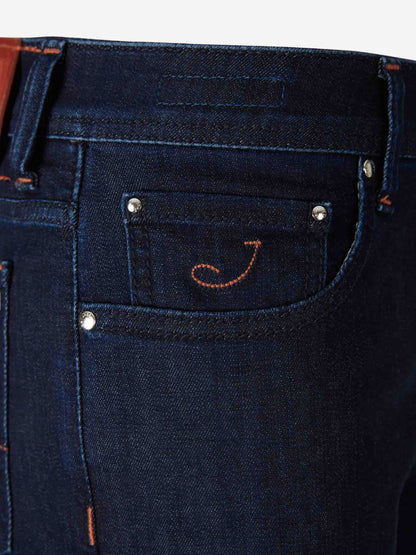 Outlet online Jacob Cohën Hombre Jeans Slim Fit color Azul Denim Oscuro sku 522-003003 01 - Foto 3