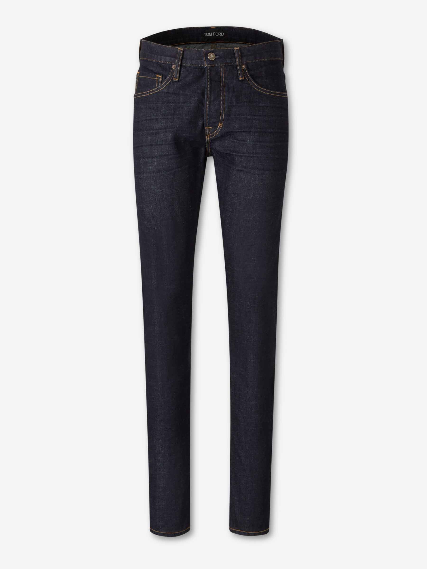 Outlet online Tom Ford Hombre Jeans Slim color Azul Denim Oscuro sku 522-003006 01 - Foto 1